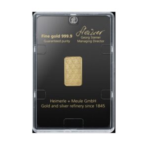 Heimerle-Meule, 5 Gram Embossed Gold Bar