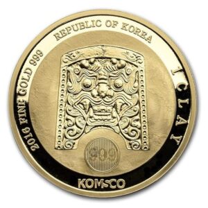 KOMSCO, 2016 South Korea 1 oz Gold 1 Clay Chiwoo Cheonwang