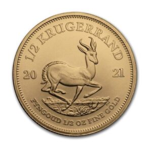 South African Mint, 2021 Krugerrand 1/2 oz Gold Coin