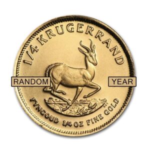 South African Mint, Krugerrand 1/4 oz Gold Coin (Random Year)