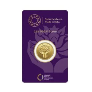 MMTC-Pamp, Lotus 1 Gram Gold Round in Assay