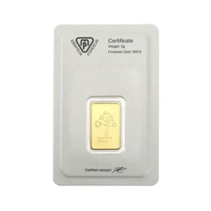 Metalor, 5 Gram Gold Stamped Bar