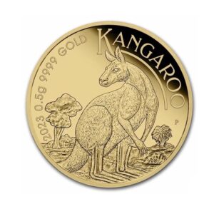 Perth Mint, 2023 Australia 1/2 Gram Gold Kangaroo Mini Roo in Assay