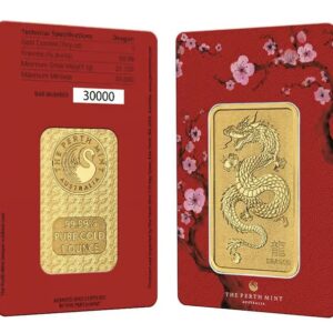 Perth Mint, Lunar Dragon 1oz Gold Minted Bar in Assay