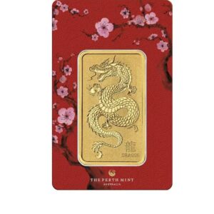 Perth Mint, Lunar Dragon 1oz Gold Minted Bar in Assay