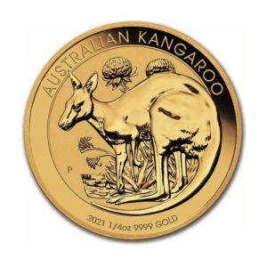 Perth Mint, 2021 Australian Kangaroo 1/4 oz Gold Coin