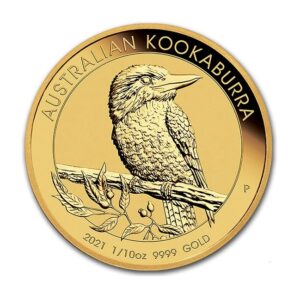 Perth Mint, 2021 Kookaburra 1/10 oz Gold Coin