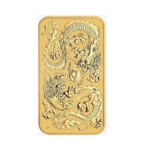 Perth Mint, 2020 Rectangular Dragon 1 oz Gold Coin Bar