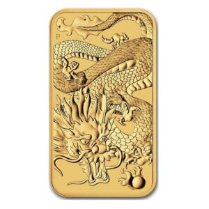 Perth Mint, 2022 Rectangular Dragon 1 oz Gold Coin Bar