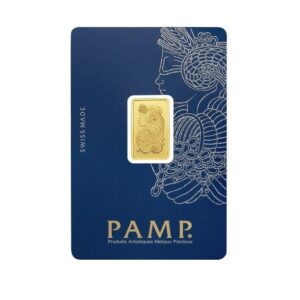 Pamp Suisse, Lady Fortuna 5 Gram Gold Minted Bar in Assay