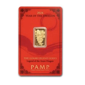 Pamp Suisse, 2024 Legend of the Azure Dragon 5 Gram Gold Bar