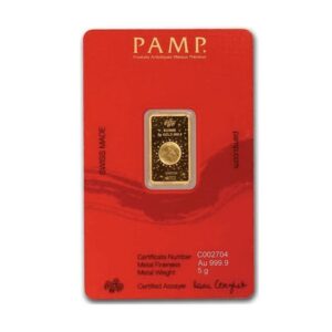 Pamp Suisse, 2024 Legend of the Azure Dragon 5 Gram Gold Bar