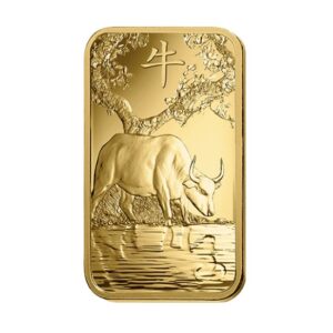 Pamp Suisse, 2021 Lunar Ox 5 Gram Gold Bar in Assay