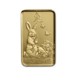 Pamp Suisse, 2023 Lunar Rabbit 5 Gram Gold Bar in Assay