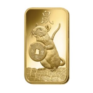 Pamp Suisse, 2020 Lunar Rat 5 Gram Gold Bar in Assay