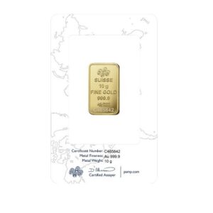 Pamp Suisse, Rosa 10 Gram Gold Bar in Assay