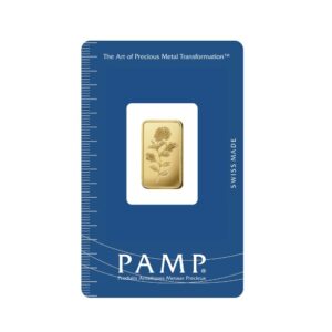 Pamp Suisse, Rosa 2.5 Gram Gold Bar in Assay