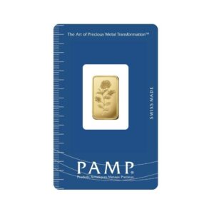 Pamp Suisse, Rosa 5 Gram Gold Bar in Assay