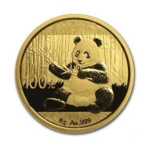 China Mint, 2017 Panda 8 Gram Gold Coin