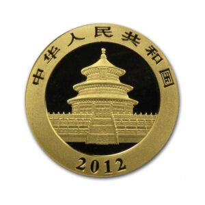 Chinese Mint, 2012 1/10 oz Panda Gold Coin