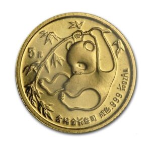 China Mint, 1985 Panda 1/20 oz Gold Coin