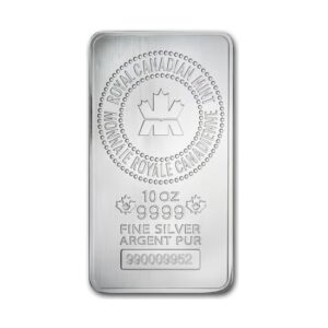 Royal Canadian Mint, 10 oz Silver Minted Bar