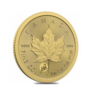 Royal Canadian Mint, 2024 Canada 1/10 oz Treasured Gold Maple Leaf Polar Bear Privy Coin First Strikes