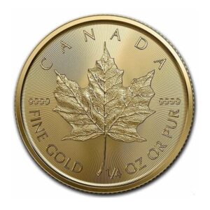 Royal Canadian Mint, Canadian Maple Leaf 1/4 oz Gold Coin Queen Elizabeth II