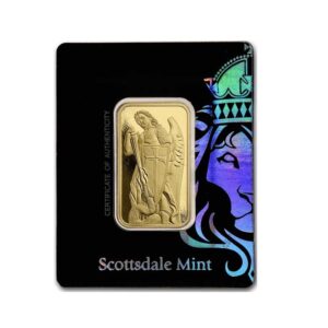 Scottsdale Mint, Archangel Michael 1oz Gold Bar in Assay