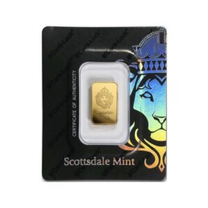 Scottsdale Mint, Lion 5 Gram Gold Bar in Assay