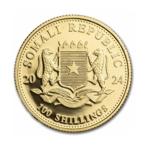 Somali 2024 Elephant 1/10 oz Gold Coin