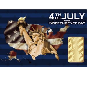 Today Ltd, 2024 4th of July Independent Day 1/10 oz Gold Bar in Assay