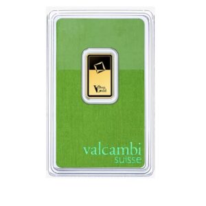 Valcambi Suisse, 5 Gram Gold Bar in Green Assay