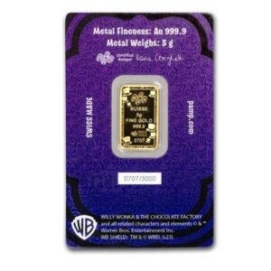 Pamp Suisse, 2023 Willy Wonka Golden Ticket 5g Gold Bar