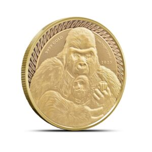 Congo 2023 Silverback Gorilla Proof Like 1/10 oz Gold Coin