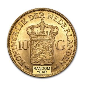 Royal Dutch Mint, 1875-1889 Netherlands Gold 10 Guilder