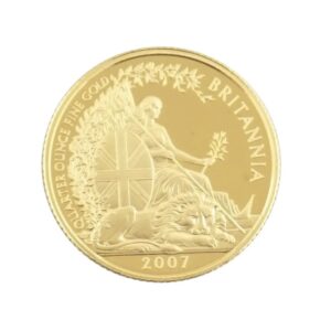 Royal Mint, 2007 UK Britannia 1/4oz Gold Proof Coin