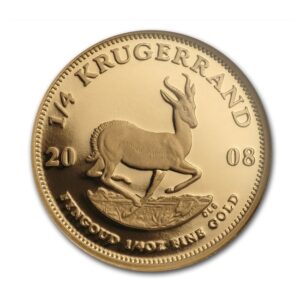 South Africa Mint, 2008 Krugerrand 1/4 oz Gold Proof Coin in red box