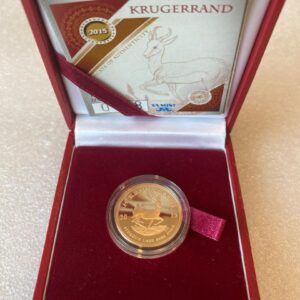 South Africa Mint, 2015 Krugerrand 1/4 oz Gold Proof Coin in red box