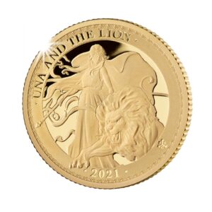 Royal Mint, 2021 1/4 oz St Helena Una and the Lion .9999 Gold Proof Coin