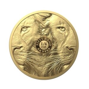 South Africa Mint, 2022 South Africa Big 5 Lion 1/4 oz Gold Proof Coin