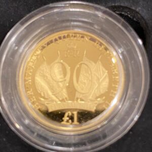 Royal Mint, 2016 Jersey Queen's 90th Birthday £1 Gold Proof Coin