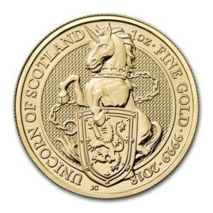 Royal Mint, 2018 Queen’s Beasts Unicorn of Scotland 1 oz Gold Coin