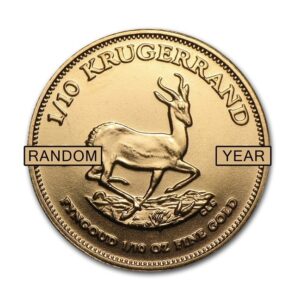 South African Mint, Krugerrand 1/10 oz Gold Coin (Random Year)