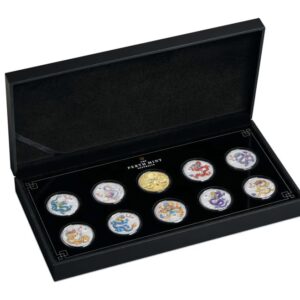 Perth Mint, 2024 1/2oz Australia Lunar Series III- Year of The Dragon .9999 Silver Coin 10 Coin Set