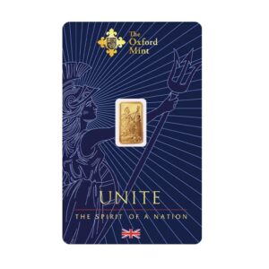 Oxford Mint, Britannia 1 Gram Gold Bar in Assay