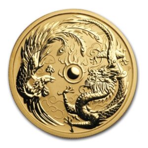 Perth Mint, 2018 Australia Chinese Myths & Legends Series Dragon & Phoenix  .9999 1 oz Gold Coin