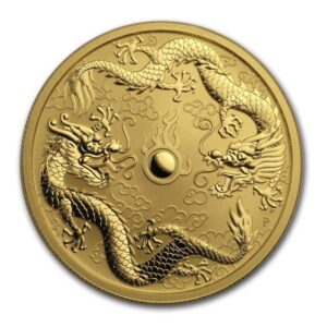 Perth Mint, 2020 Australia Chinese Myths & Legends Double Dragon 1 oz Gold Coin