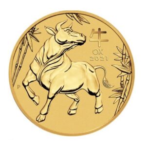 Perth Mint, 2021 Australia Lunar Series III Year of the Ox 1/4 oz Gold Coin