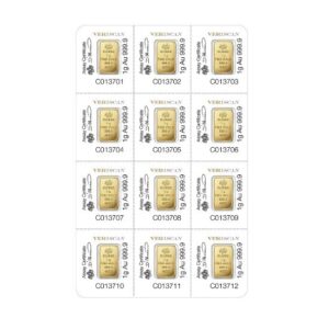 Pamp Suisse, 12x1 gram multigram Gold Bar